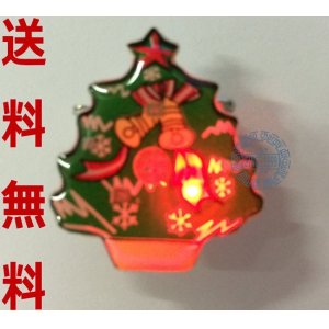 画像: LED発光バッジ-クリスマスツリー【送料無料】
